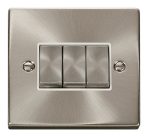Click VPSC413WH Plateswitch 3G 2W 10A SC
