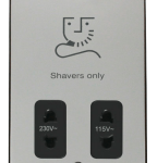 Click VPCH100BK Shaver Socket 115/230V