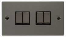 Click VPBN414BK Plateswitch 4G 2W 10A BN