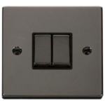Click VPBN412BK Plateswitch 2G 2W 10A BN