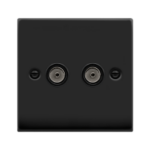 Click VPMB066BK Socket CoAx Twin MB