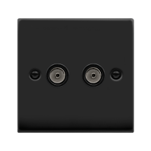Click VPMB066BK Socket CoAx Twin MB