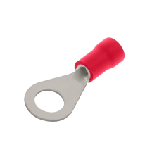 Unicrimp QRR4 Term Ring 4mm Red Pk=100