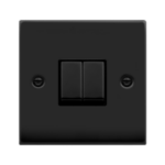 Click VPMB412BK Plateswitch 2G 2W 10A MB
