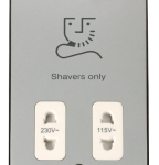 Click VPCH100WH Shaver Socket 115/230V
