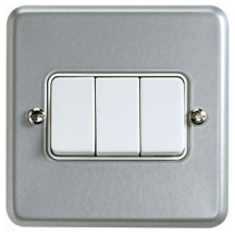 MK K3593ALM Switch 3 Gang 2 Way SP 10A