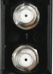 Click MM406BK Socket Sat Twin Female Blk