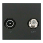 Click MM425BK Socket TV Sat Blk