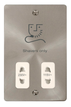 Click FPBS100WH Shaver Socket 115/230V