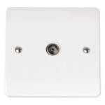 Click CMA065 Socket CoAx Single Whi