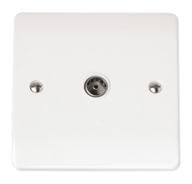 Click CMA065 Socket CoAx Single Whi