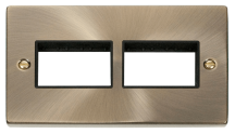 Click VPAB406BK Frontplate 2G 6Aperture