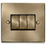 Click VPAB413BK Plateswitch 3G 2W 10A AB