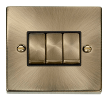 Click VPAB413BK Plateswitch 3G 2W 10A AB