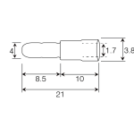 Unicrimp QRAB4M Term M Bullet 4mm Pk=100