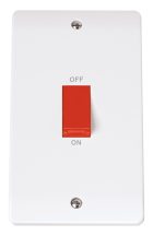 Click CMA202 Cooker Switch 2G 45A Whi