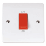 Click CMA200 Cooker Switch 1G 45A Whi