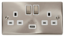 Click VPSC570WH Socket 2G Swd & USB 13A