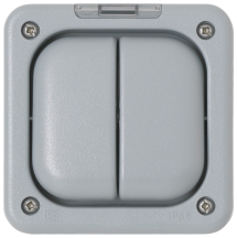 MK K56402GRY Switch 2 Gang 1 Way SP 10A
