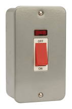 Click CL203 Cooker Switch 2G Neon 45A