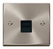 Click VPSC125BK Socket Tel Second Sgl SC