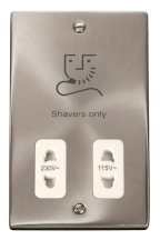 Click VPSC100WH Shaver Socket 115/230V