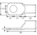 Unicrimp QCT185-10 CU Tube Lug 10mm Pk=5