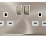 Click VPSC536WH Socket DP 2G Swd 13A