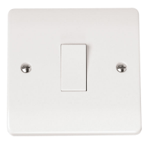 Click CMA011 Plateswitch 1G 2W 10A Whi