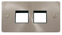 Click FPBS404BK Frontplate 2G 4Aperture