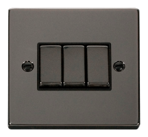 Click VPBN413BK Plateswitch 3G 2W 10A BN